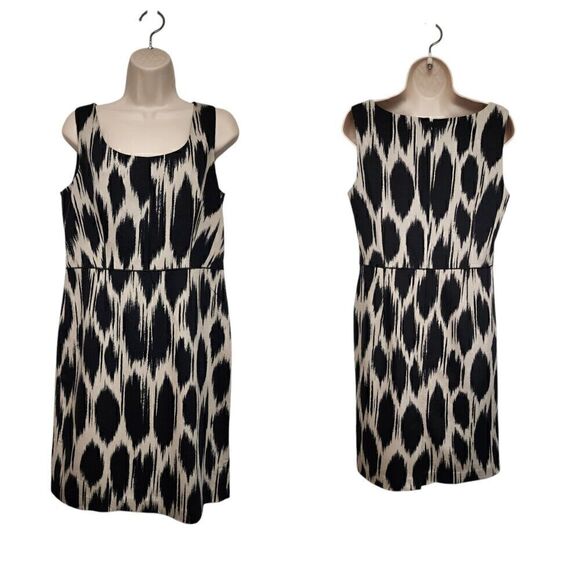Ann Taylor Knee Length Silk Blend Cocktail Sleeveless Sheath Dress Size 8 - Picture 1 of 8
